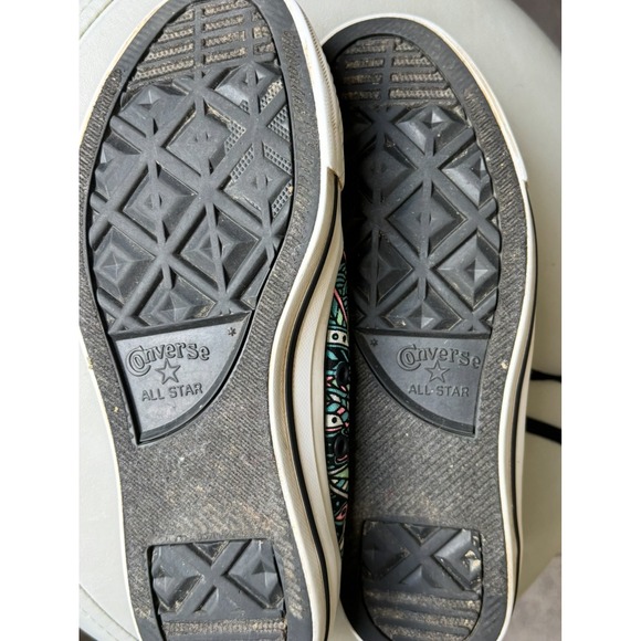 Converse All Star Sneakers‎ Women's Sz 8 Pastel Neon Tribal Print Low Top - Picture 6 of 6